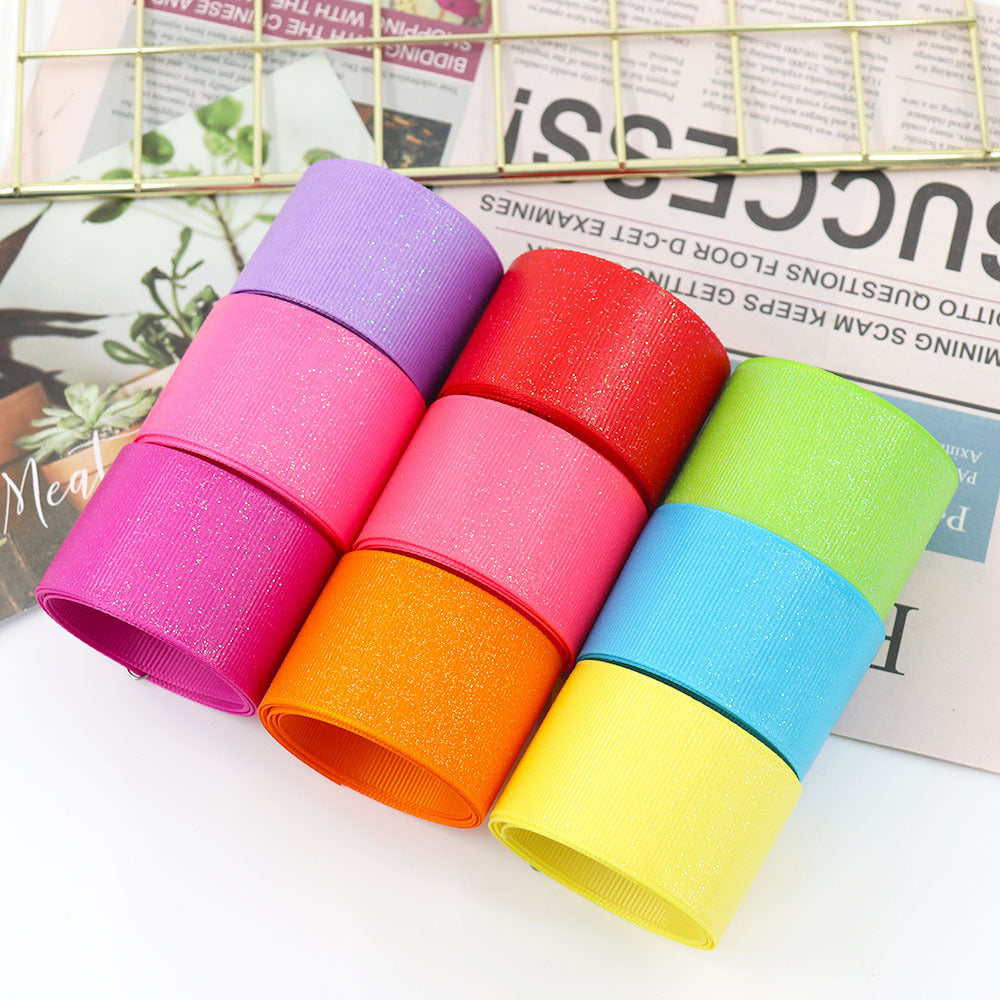 Silk Ribbon Gift Packaging Glitter Webbing 10 Yards