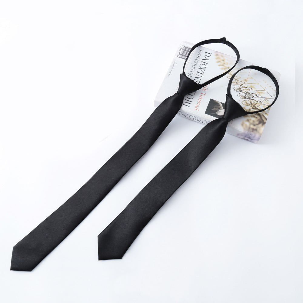 Men’s Business Narrow Zip Tie – Formal Shirt Accessory