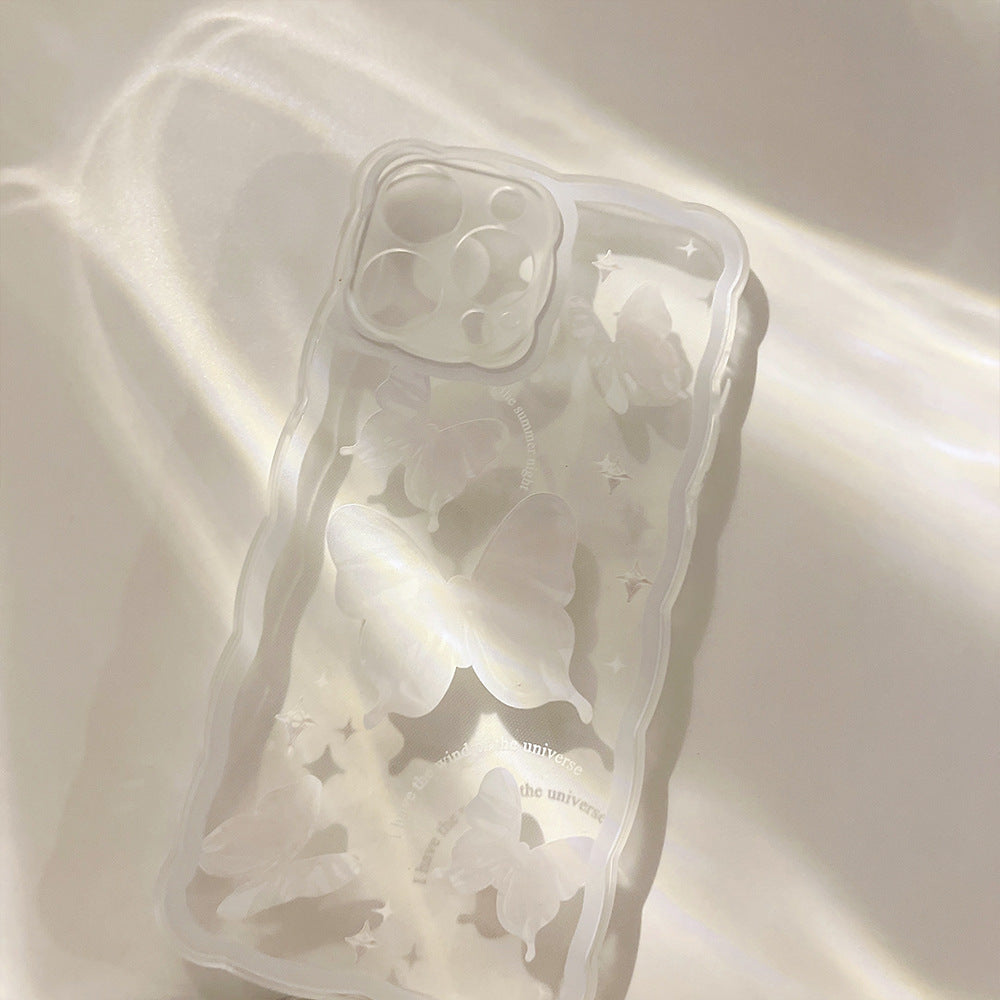 Simple Butterfly Modern Transparent Women's Phone Case