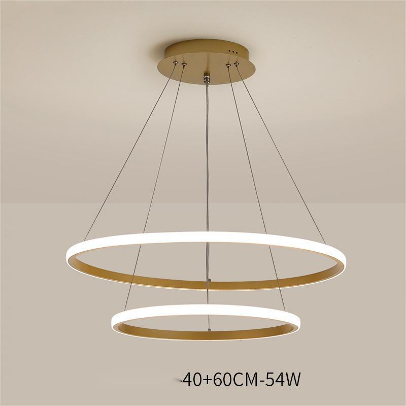 Intelligent Simple Household Iron Chandelier – Bluetooth & App-Controlled LED Lighting for Living & Dining Rooms