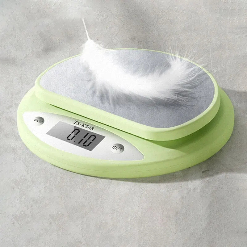 Digital Kitchen Scale – 5kg Capacity with LCD Display (Green)