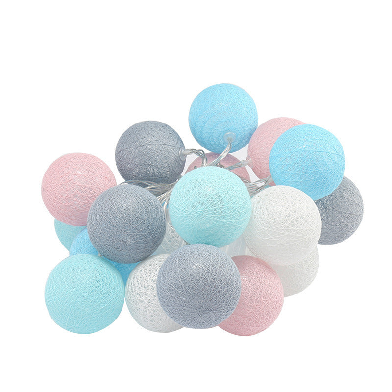 Cotton Ball Lighting Chain Festival Color Decoration