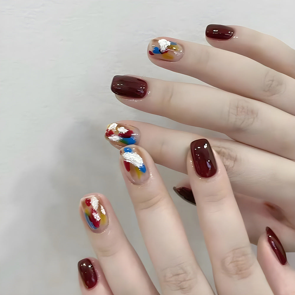 Hand Worn Nail Piece In China-Chic Red In The Year Of The Snake
