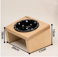 Black polka dot bowl