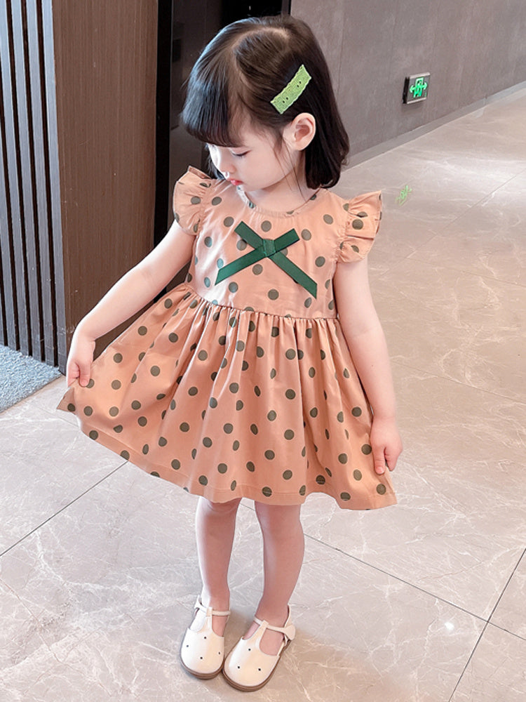 Girls Dress Summer Thin Polka Dot