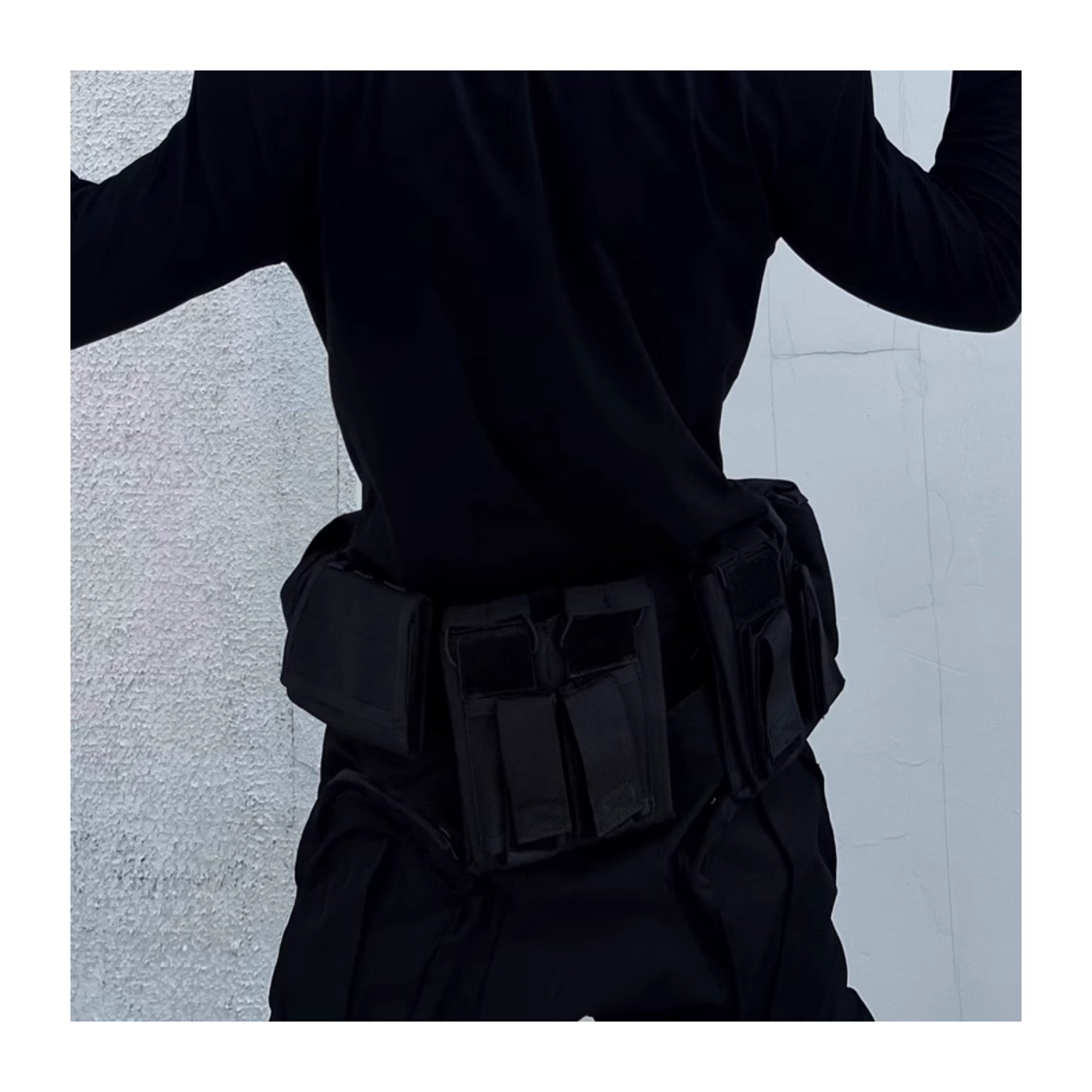 Black Multi-Functional Tactical Belt – Adjustable Double-Layer Design for Men & Women