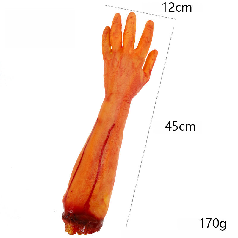 Halloween Horror Props Set – Bloody Hands, Feet, Eyeballs, and Heart for Haunted House and Bar Decorations