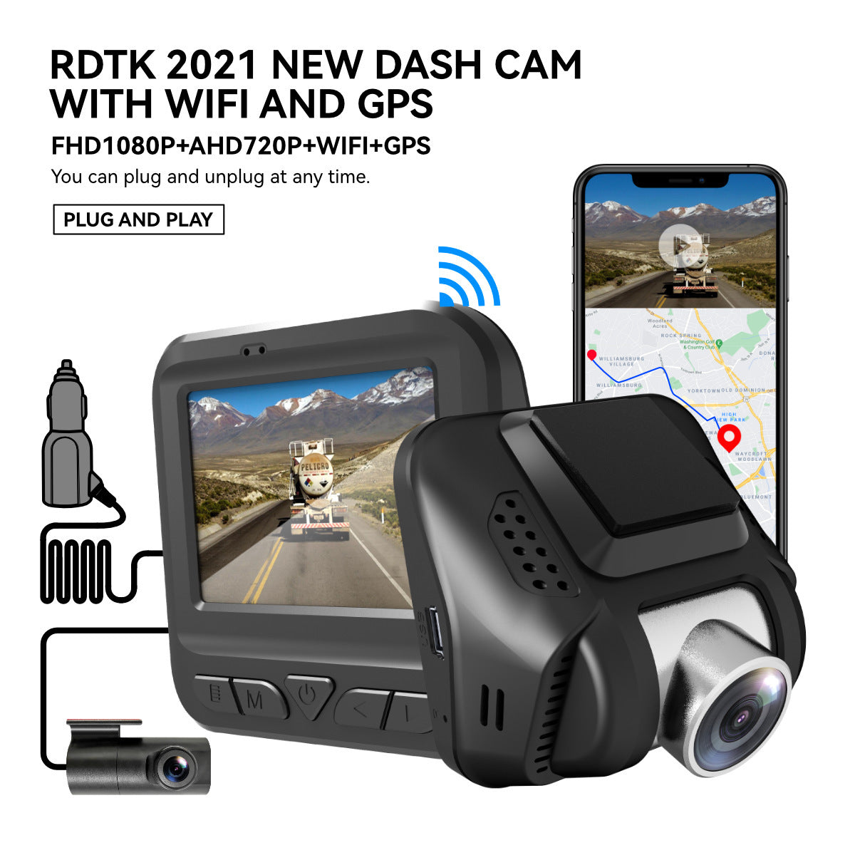 A500 Hidden Dash Cam – Compact Car Recorder with HD Night Vision