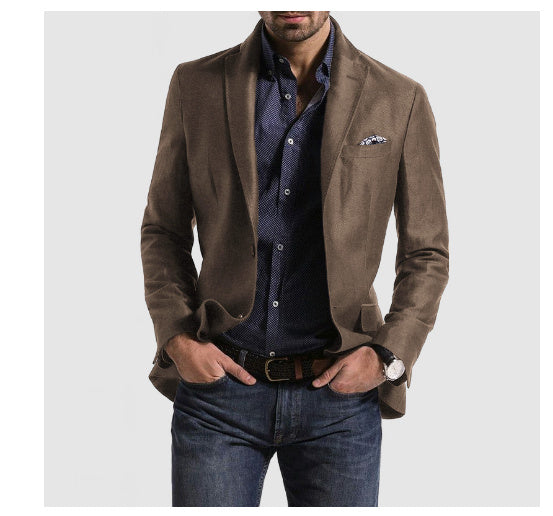 Spring Top Casual Printed Double Button Suit