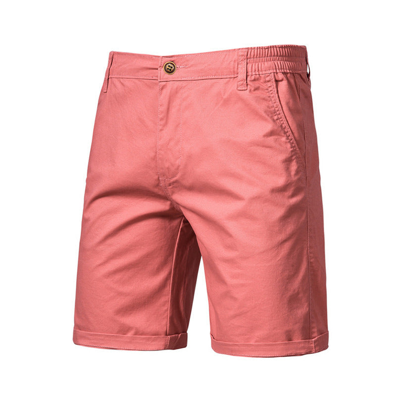 Straight Slim Cropped Pants Plus Size Solid Color Men's Clothing