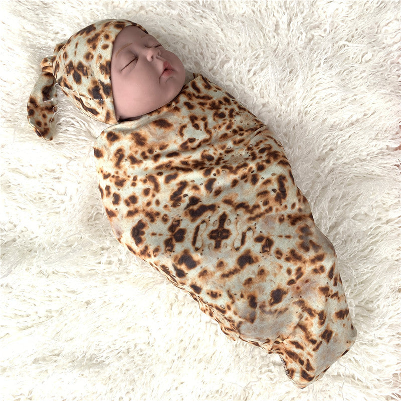 Baby Wrap Blanket & Hat – 2-Piece Newborn Swaddle Set