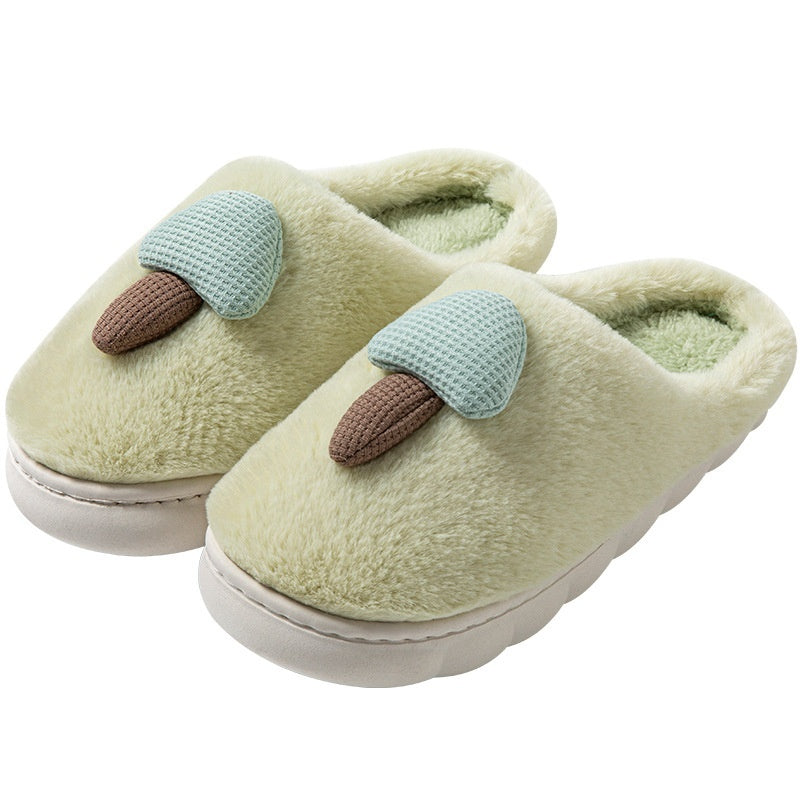 Cute Cotton Slippers Winter Home Indoor And Outdoor Thick Bottom Non-slip Warm