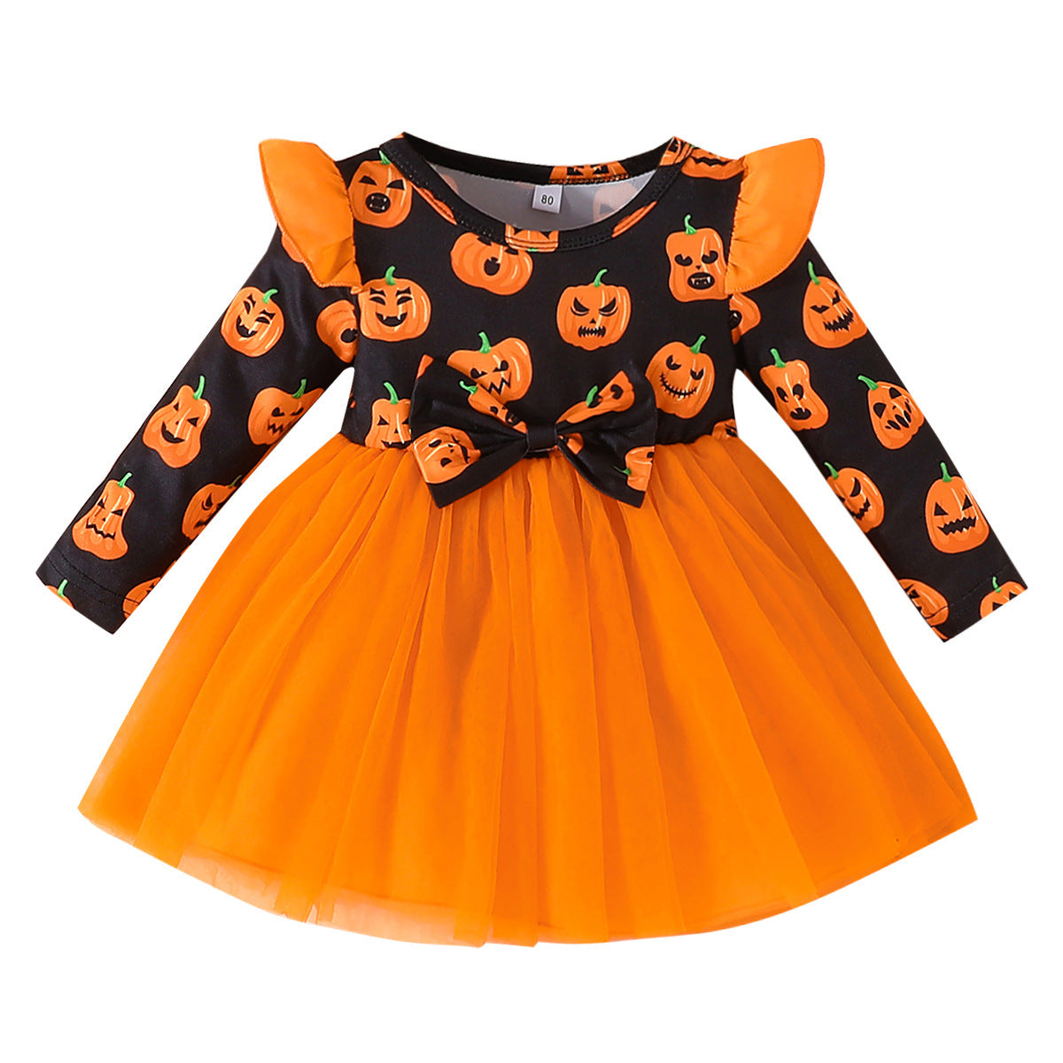 Halloween Long Sleeve Mesh Princess Dress