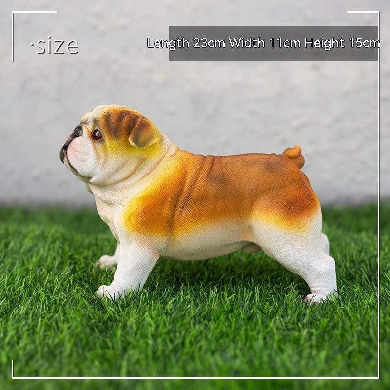 Garden Simulation Shiba Dog Ornament Courtyard
