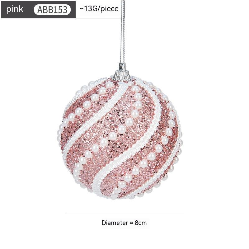 Christmas Tree Decoration With Ball Powder Hanging Ornaments