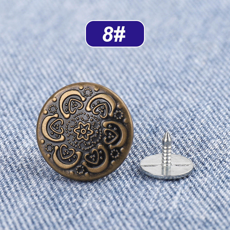 Adjustable Jeans Buttons – No-Sew Waist Adjustment Tool