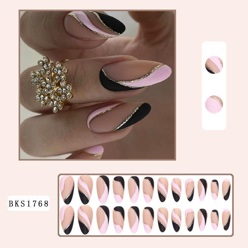 French Sweet Cool Striped Nail Sticker