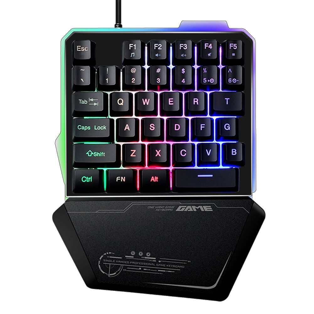 Backlit Keyboard & Mouse Combo – RGB Gaming Set, Adjustable DPI Mouse, Plug-and-Play USB