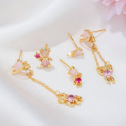 925 Silver Needle Exquisite Small Bear Stud Earrings