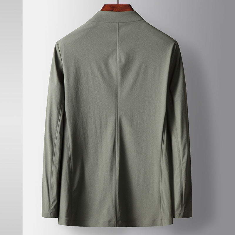 Unisex Nylon Suit Jacket Regular Fit Green Khaki Navy