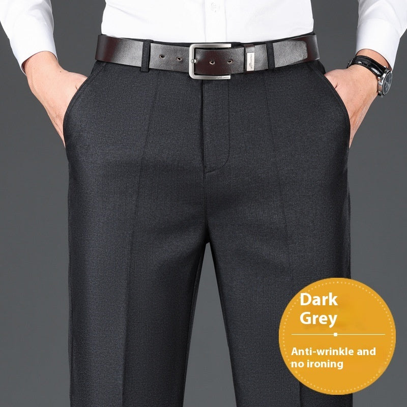 Men’s Casual Business Pants – Loose Straight Trousers for Office & Daily Wear