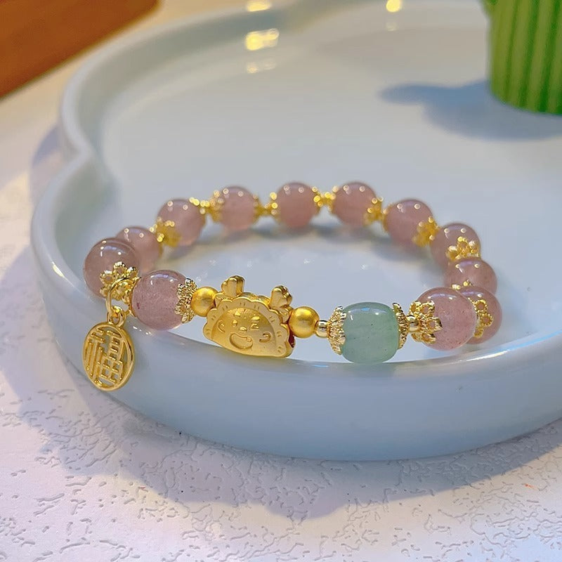 Niche Girlfriends Ice Crack Floral Glazed Bracelet