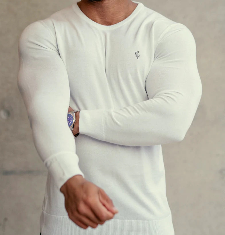Men's Knitted Embroidered T-shirt