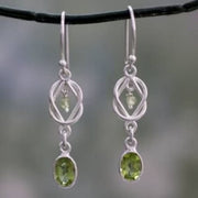 Female Creative All-match Green Gem Personalized Earrings
