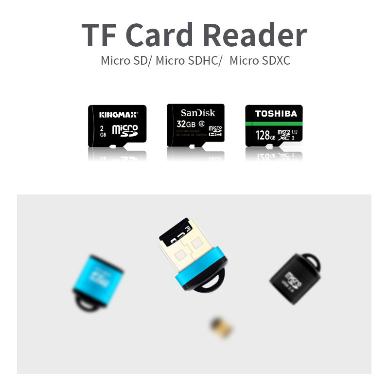 Aluminum Alloy Mini Card Reader MicroSDTF Card Mobile Phone Memory Card