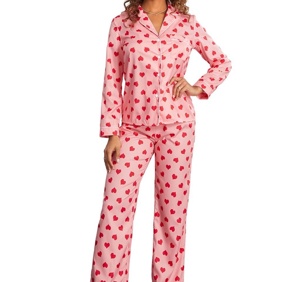 Unisex Cartoon Print Loungewear Set Relaxed Polyester