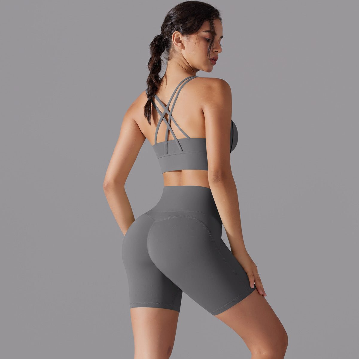 Beauty Back Cross Sports Underwear Fitness Yoga Wear Suit