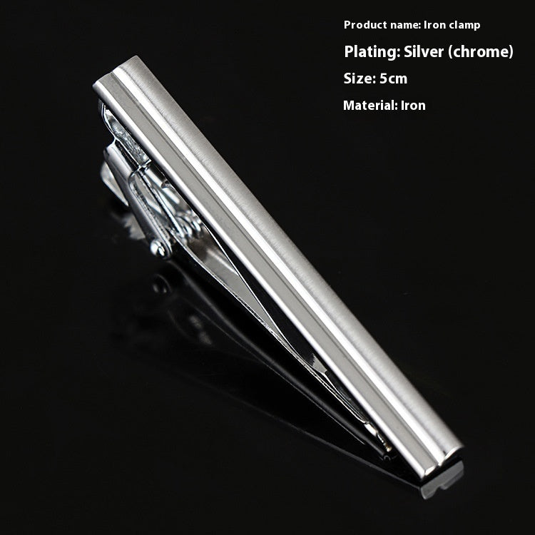 Men's Silver Short Tie Clip