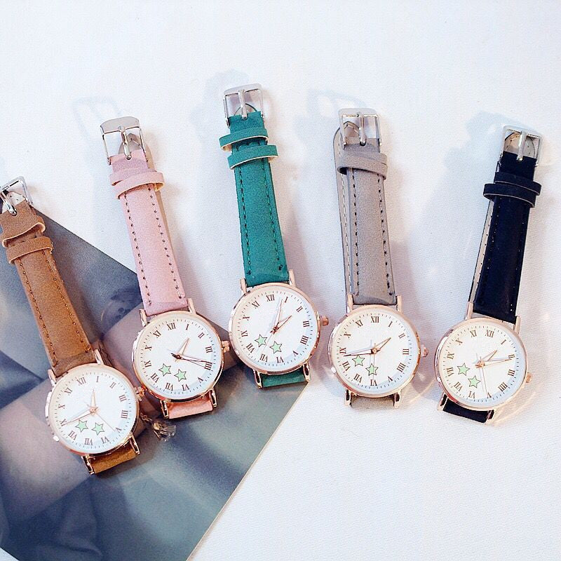 Simple Retro Round Dial Women’s Quartz Electronic Watch