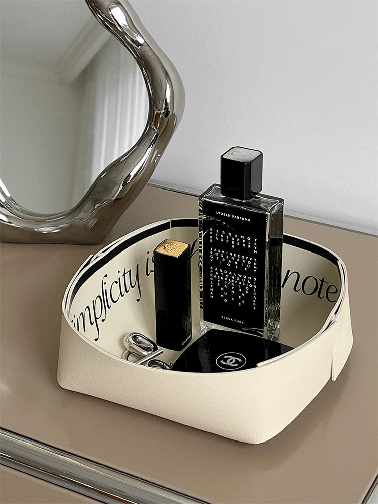 Home Desktop Creative Leather Storage Basket Door Living Room