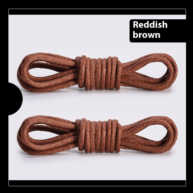 Round Waxed Shoelaces for Leather Shoes and Boots – 1 Pair