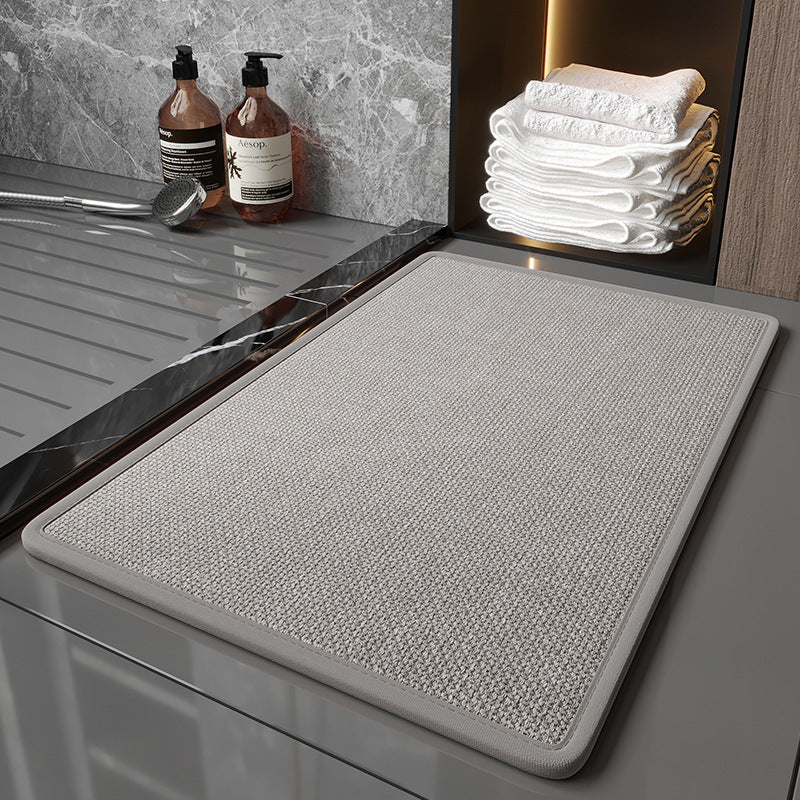 Home Fashion Linen Non-Slip Bathroom Mats