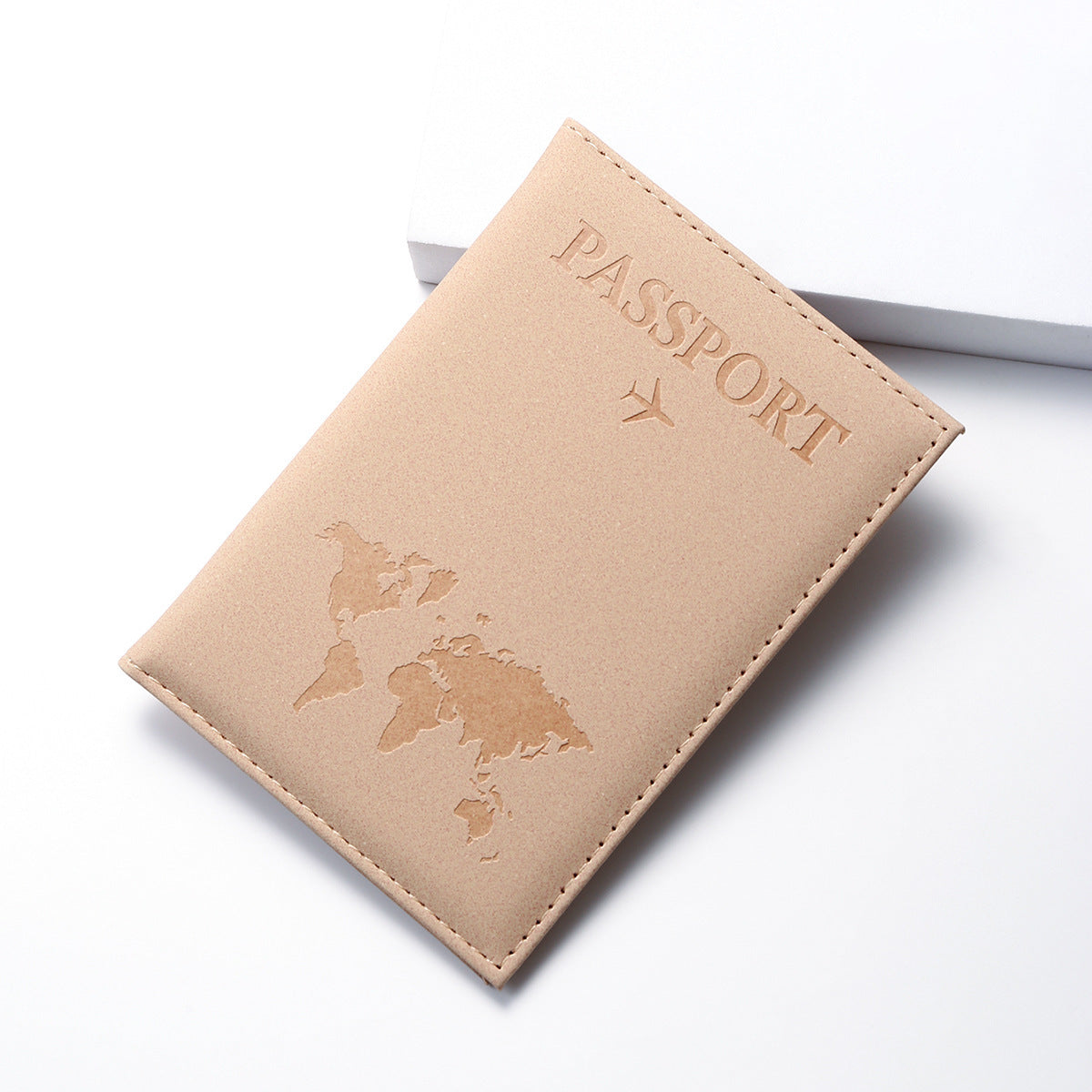 Slim PU Leather Passport Cover Unisex Geometric Pattern