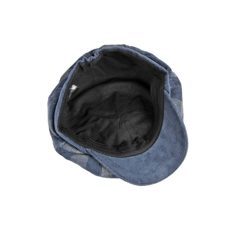 Women's Warm Plaid Corduroy Beret – Fashion Winter Hat