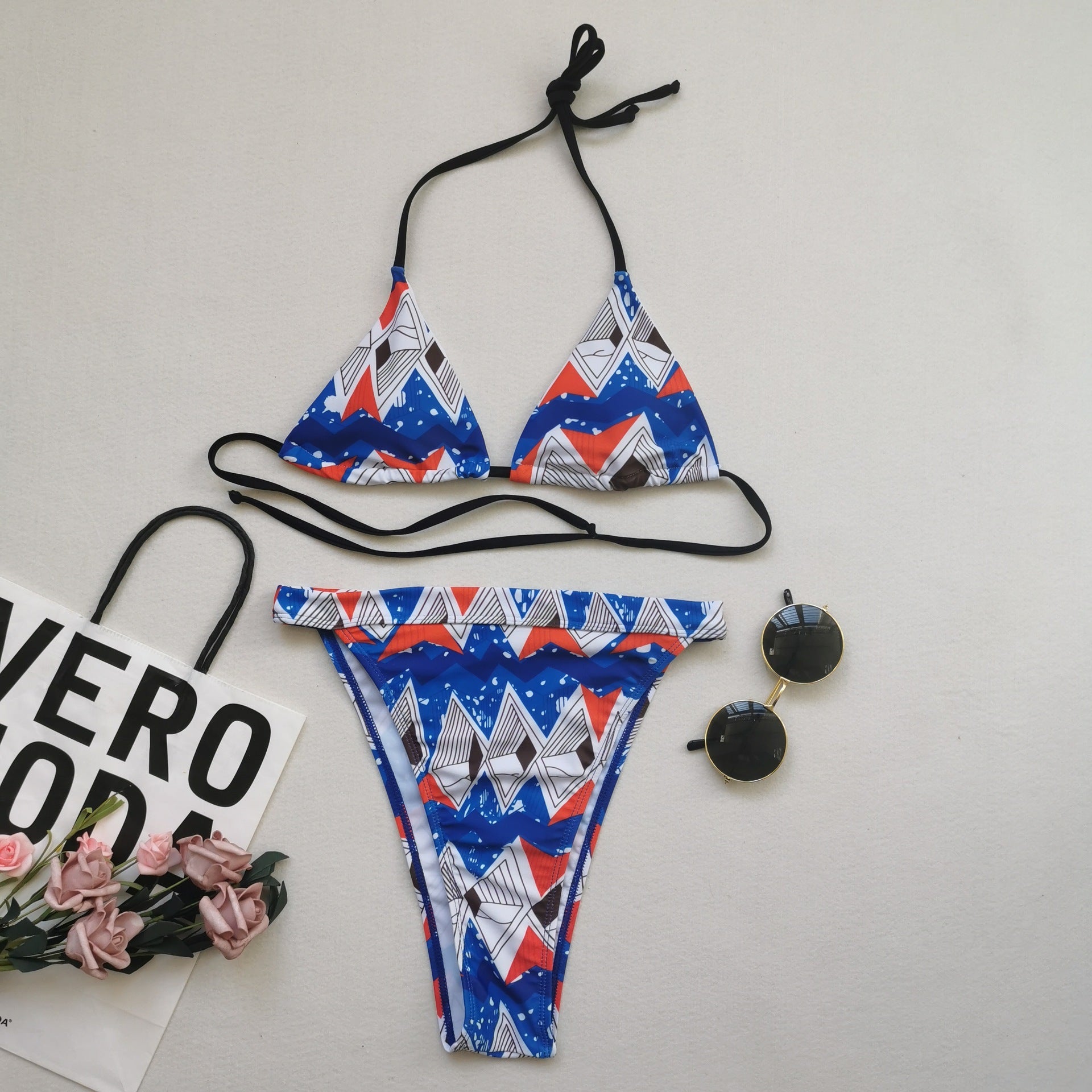 Sexy Women’s Bikini Set – Polyester Swimwear with Chiffon Lining