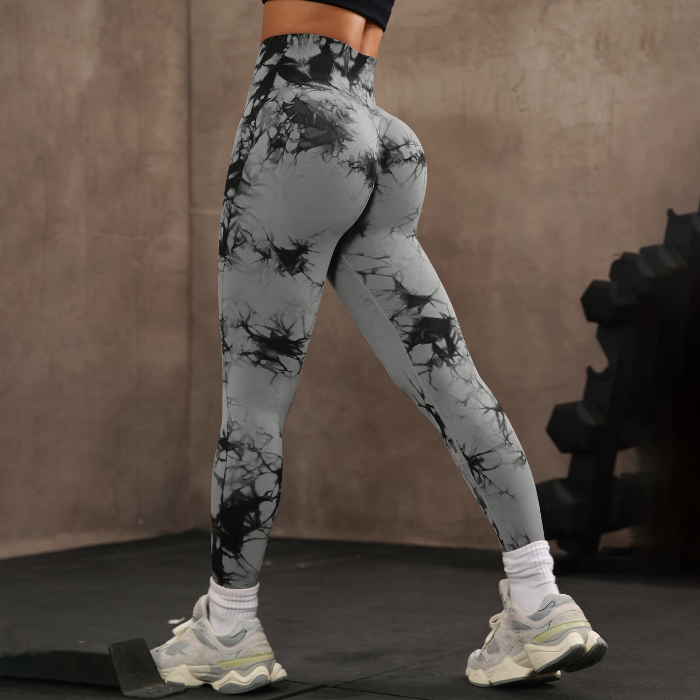Tie-Dye High-Waist Yoga Pants – Breathable Compression Workout Leggings