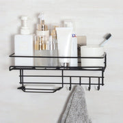Punch-Free Wall-Mounted Bathroom Storage Rack – No-Drill Easy Installation