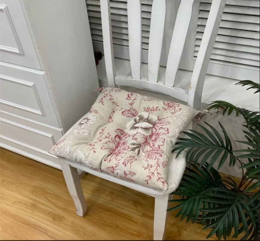Home Thickened Seat Cushion With Non-slip Straps