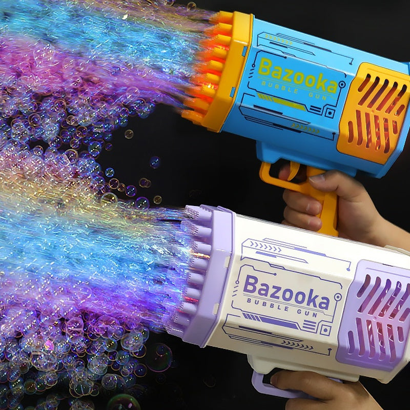 Rocket Bubble Gun ABS Plastic Toy For Kids With Lights
