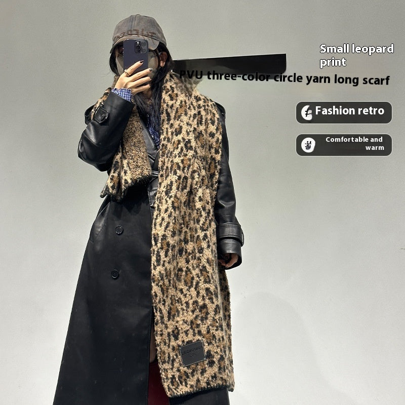 Spring & Autumn Warm Leopard Print Triangular Binder – New All-Matching Stylish Design