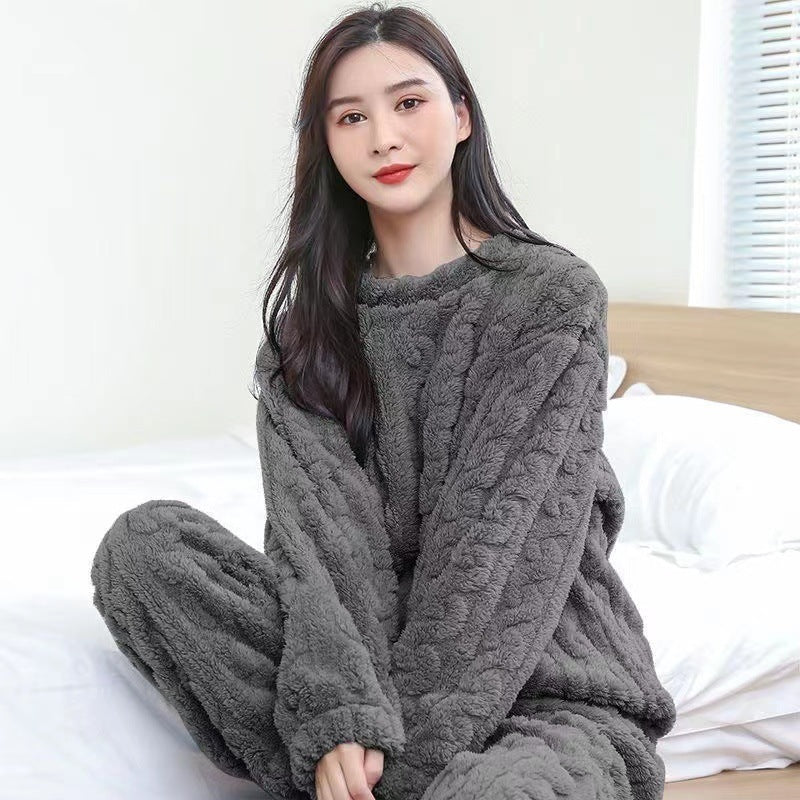 Womens Flannel Loungewear Set Fairy Style Relaxed Fit