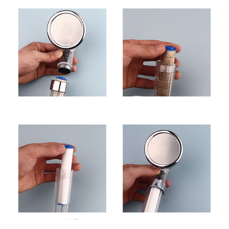 Non-Indentation Shower Head with Built-in Bathroom Water Filter