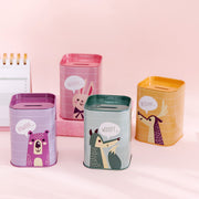 Square Metal Tinplate Piggy Bank