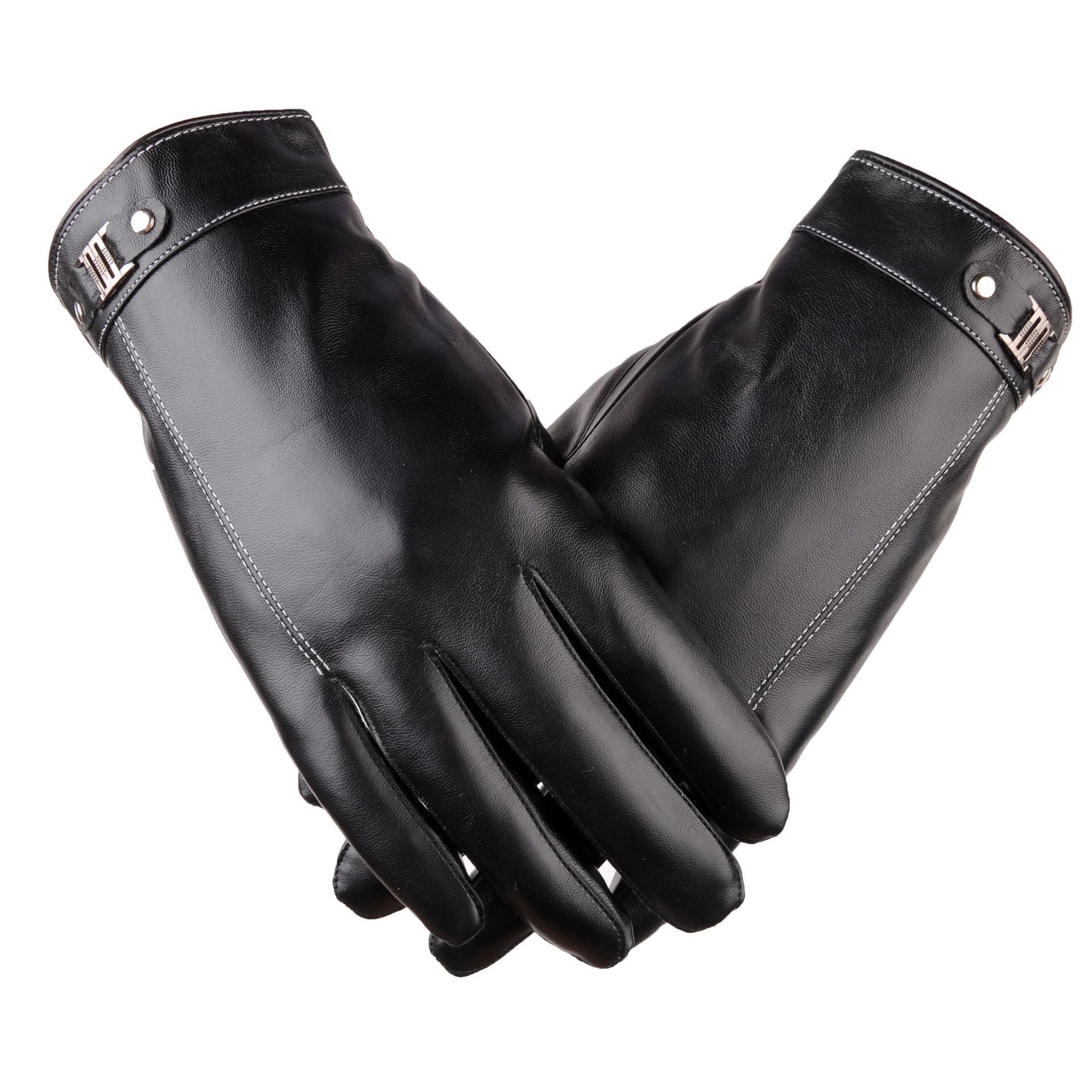 PU Leather Winter Gloves – Warm & Stylish Finger Design