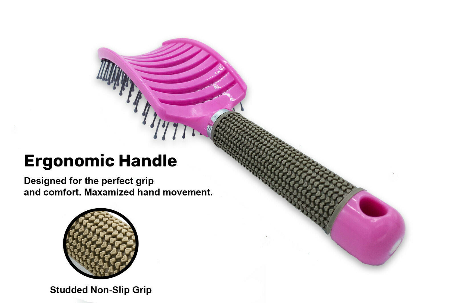 Anti-Static Nylon Hair Brush – Detangling Comb for Wet & Curly Hair Styling