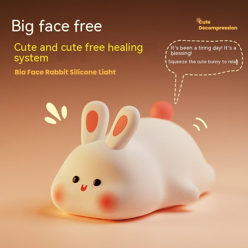 Silicone Rabbit LED Night Light With Touch Sensor Safe
